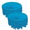 Bulk 12 Pieces Turquoise Banquet Style Round Disposable Plastic Tablecloths 82"